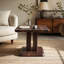Table basse rectangulaire moderne en bois de noyer brun foncé Ajoutez une atmosphère calme et confortable à votre maison. Table basse en MDF, noyer, autocollant texturé brun foncé, table d'appoint.