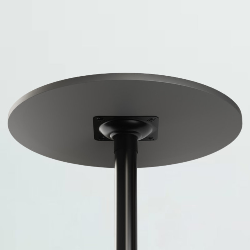 Strasser Bar & Pub Table with Slate Gray Top and Metal Base, 39.7'' H X 23.60'' W X 23.60'' D, Slate Gray/Slate Gray