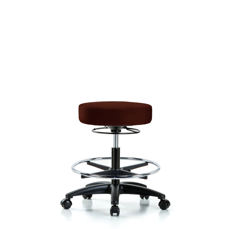 Tabouret de laboratoire Calliope, Bourgogne, Roulettes
