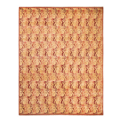 One-of-a-Kind 8'3" X 10'7" 2010s Wool Area Rug in Pink
