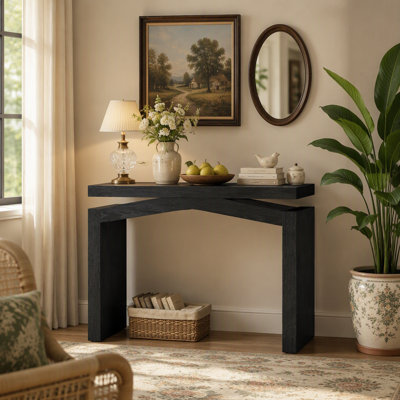 Console de 40 po de style campagnard, canapé de vestibule étroit à conception creuse pour couloir, vestibule ou salon