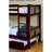 Dark Walnut Twin Over Bunk Bed Of Transitional Flair, Solid Wood, Attached , 13 Slats, Rails With Lock Joint Structure, Trundle Not Part Offer Vibe, Finish, Pc. Insert & Joint, Available