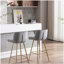 Ensemble de tabourets de bar 2 pièces, avec repose-pieds chromé et tabouret de comptoir en tissu, tabouret simple à pieds-1068804593