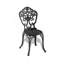 Chaise de patio en fonte d'aluminium 4 pièces avec cadre noir