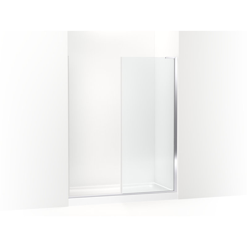 Composed 3/8" fixed panel glass and hardware, Silver