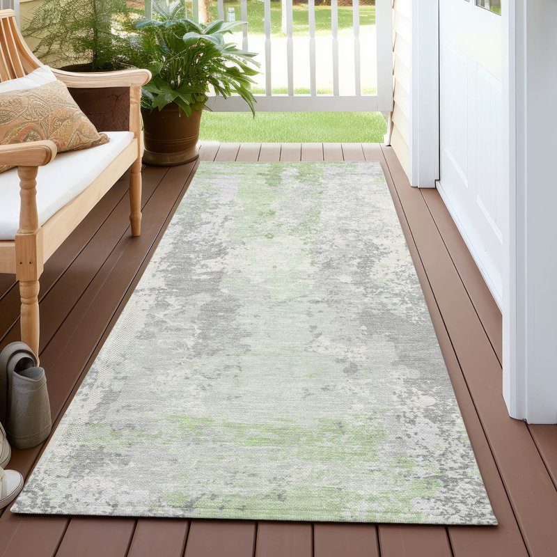 Tapis intérieur / extérieur Xhevrie lavable à la machine, Tapis de couloir 2 pi 3 po x 7 pi 6 po