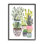 «Divers Cactus House Plants» par Karen Fields - peinture à cadre flottant sur bois