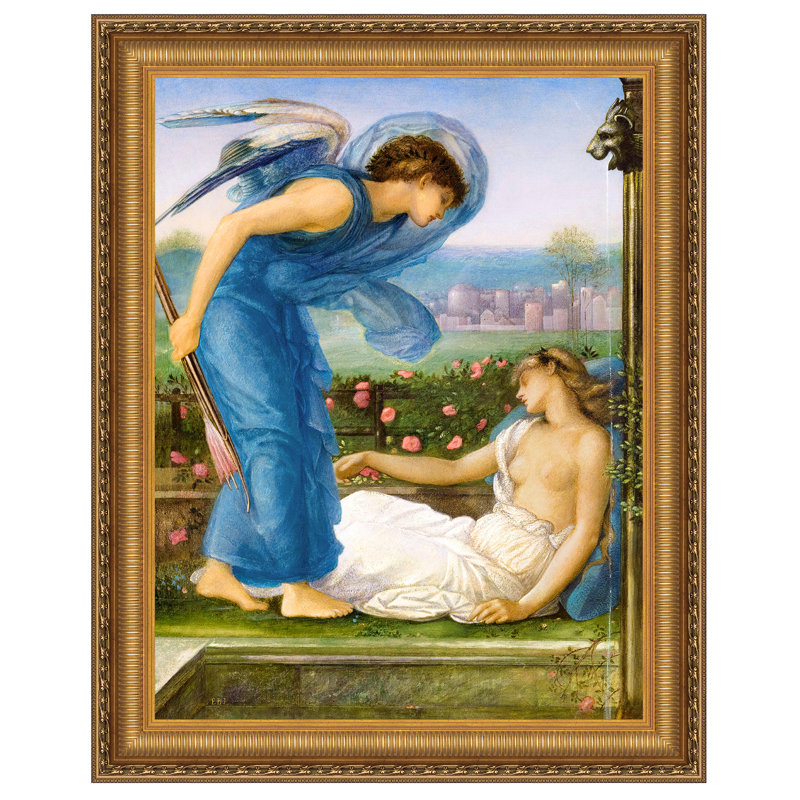 "Cupidon et psyché" par Edward Burne-Jones sur toile, H 26,25 po x l 22,25 po