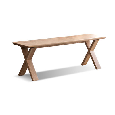 Burlywood Solid Wood Bench