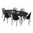 Kelce 6 Person 71" Oval Dining Table Set with Modern Upholstered Chairs-1702556981-1702556980