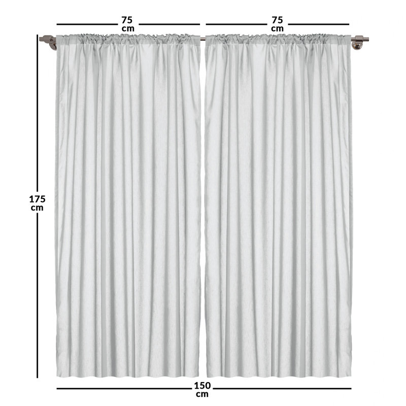 Alderson Semi Sheer Sliding Panel Pair, Width 150 x Drop 175 cm