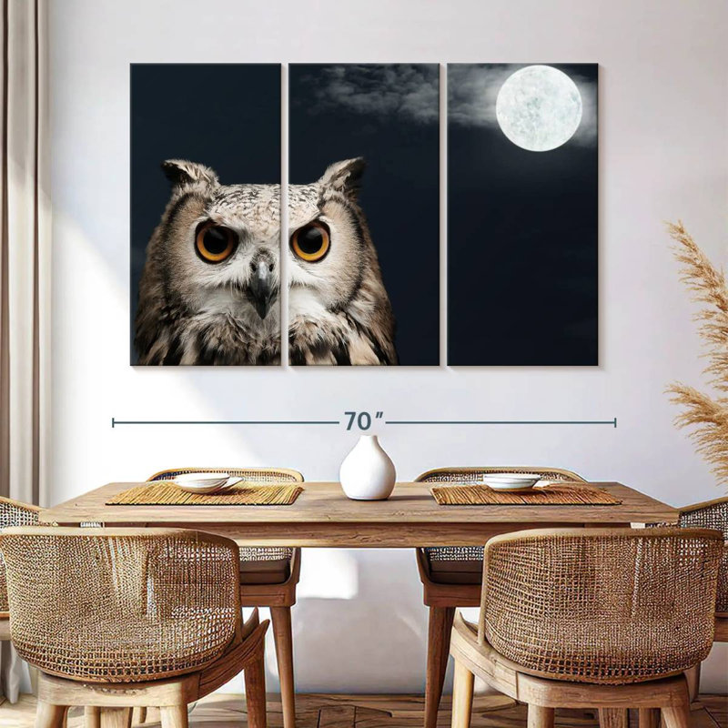 Brampt African Eagle Owl, 42" H x 65" W