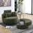 Fabric Upholstered Club Chair with Wood Legs-183521873
