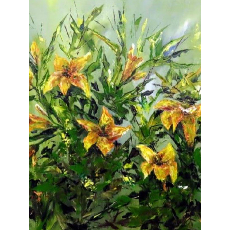 Floraison à la mousson | Acrylique sur toile | Par Jolly Sharma