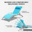 Ensemble de 3 chaises longues pour piscine, bleu lac (2 chaises longues + 1 table)-2135382462