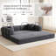 Causeuse-lit à compression escamotable en velours côtelé 79 po Boneless-599369111