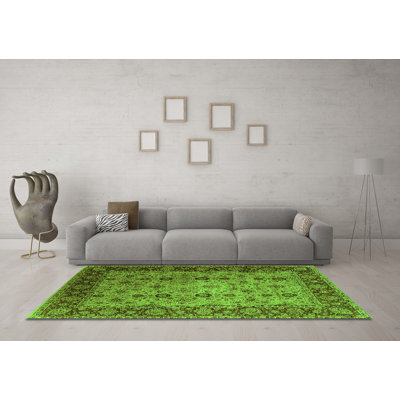 Tapis vert moyen lavable 1238 Mid-Century