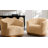 Berklie 31.5"W Modern Boucle Chenille Swivel Barrel Armchair with Ergonomic Backrest and Solid Wood Legs-114288408