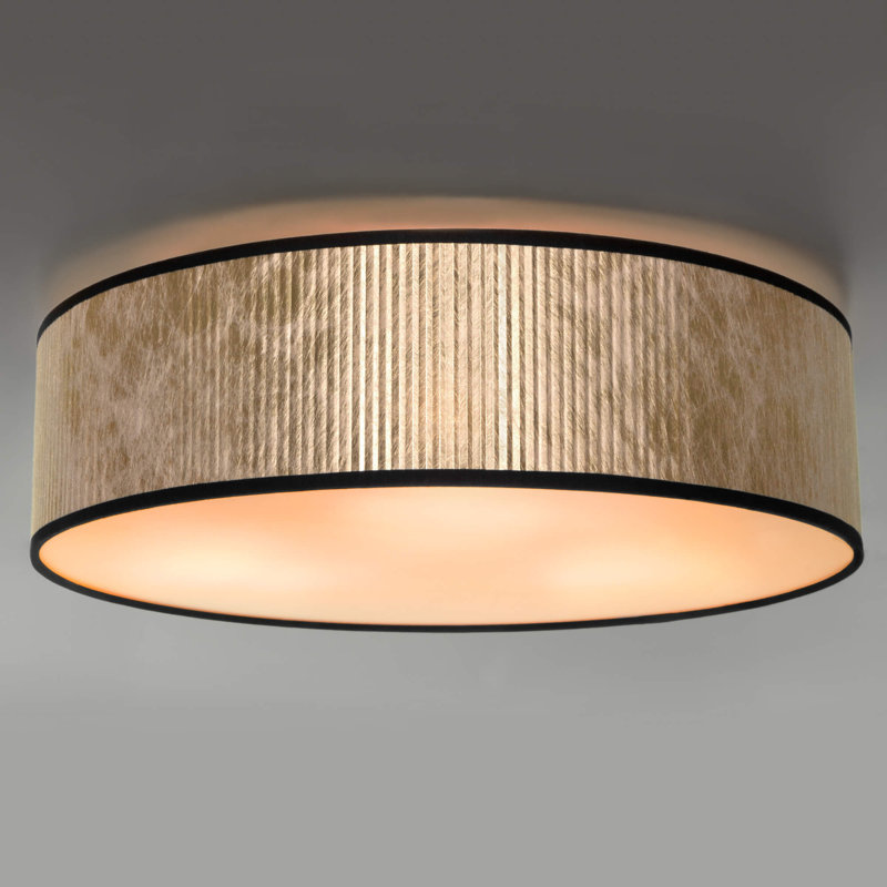 Tres Plisado Flush Mount, 10cm H x 40cm W x 40cm D, Gold