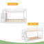 Lit superposé simple au-dessus d'un lit simple, échelle avec rangement-315112171