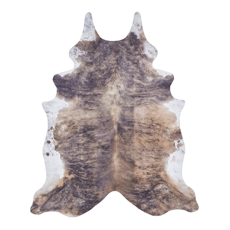 Selen   Faux Cow Print area rug Printed Animal Skin Brown, Animal Skin 130 x 155cm