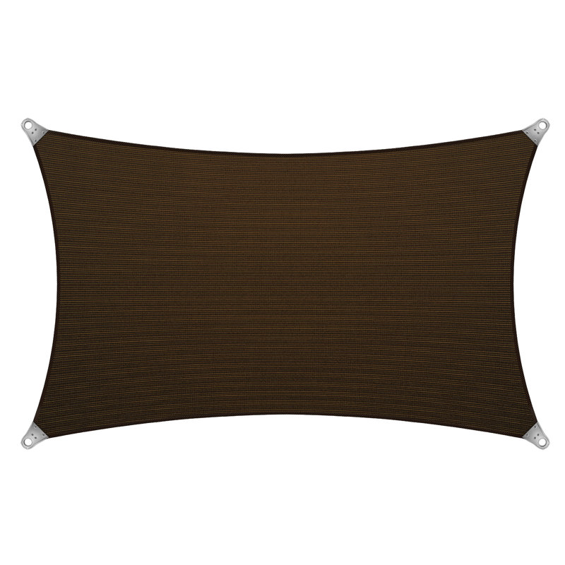 Voile d'ombrage rectangulaire renforcé, Brun, 8 pi x 12 pi