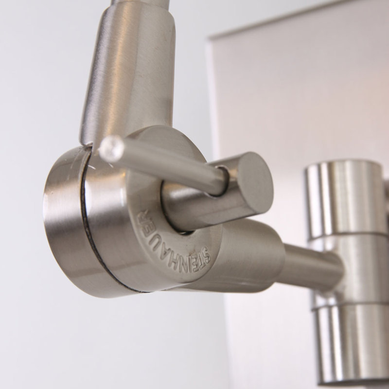 Sakamoto Steel Plug-in Swing Arm Sconce, White, 38" H x 30" W x 90" D