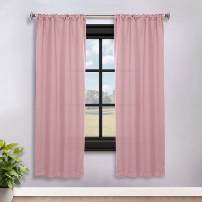 Moriah Millendon Solid Modern Polyester Rod Pockets Room Darkening Curtain Pair