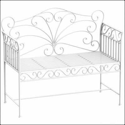 Banc de jardin en métal de 43 pouces Outsunny
