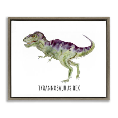  Tyrannosaurus Rex Dinosaur Learning Canvas Wall Art by Brett Blumenthal