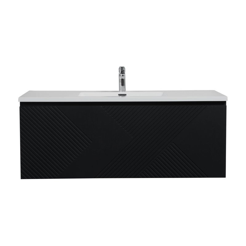 Ensemble de meuble-lavabo mural simple 47 po