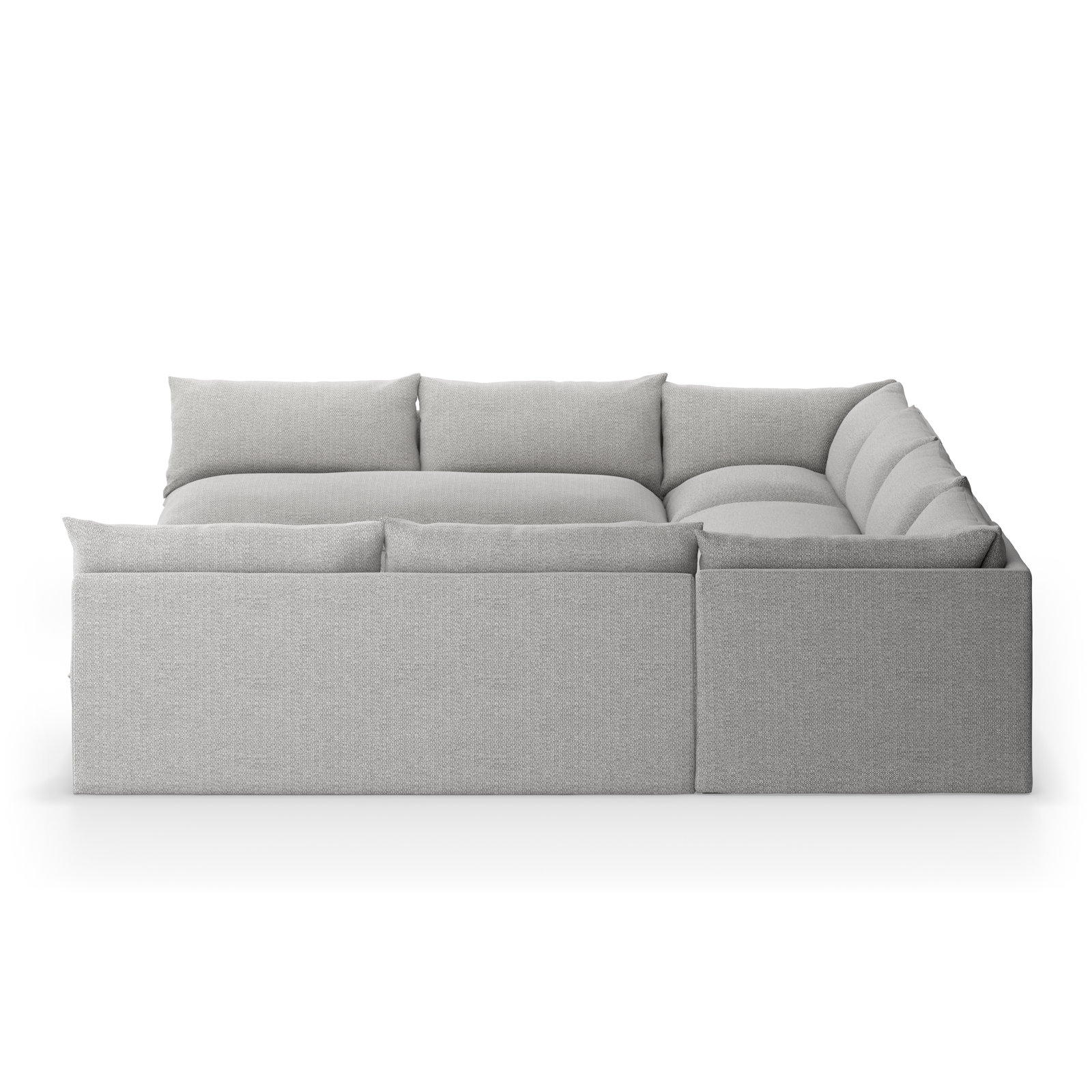 Finette 154'' Wide Aluminum Patio Sectional with Cushions, Gray