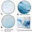 «White and Blue Glacier Charm», impression sur toile encadrée de formes abstraites-241870307-241870308