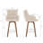 4-Piece Bar Stool Set With Bentwood Legs And Plush Cushions-1124988085