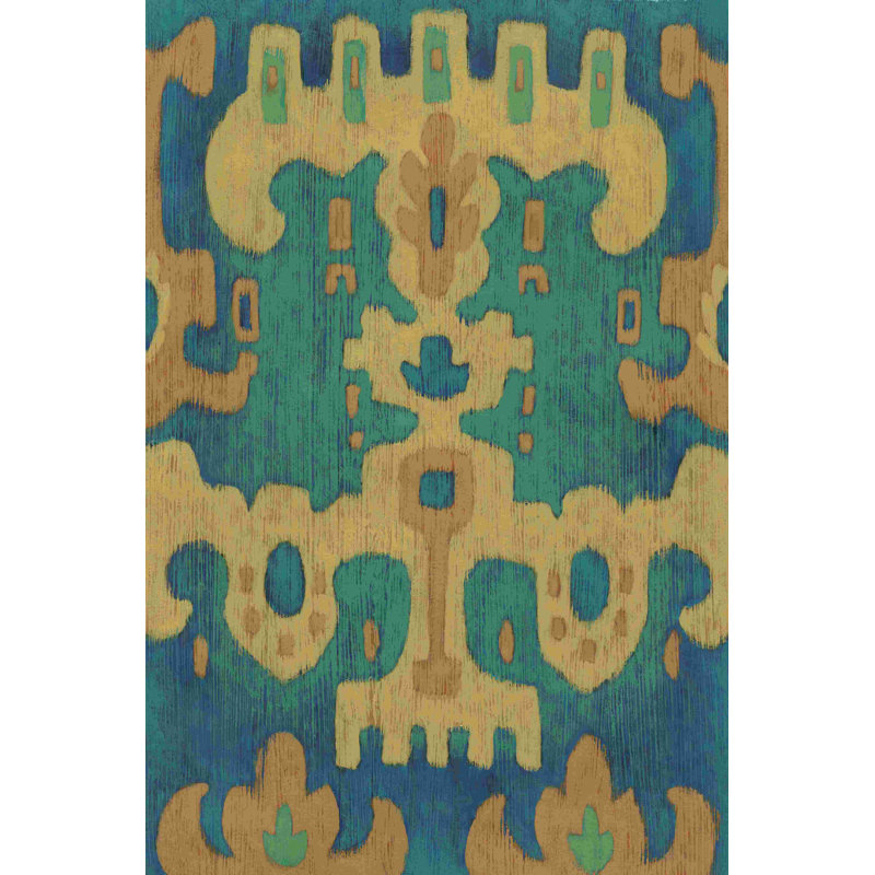 Coucher de soleil Ikat II, H 18 po x l 12 po x P 1,25 po