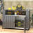 Outdoor Grill Table With Storage Cabinet Weatherproof