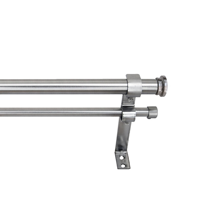 Raija Steel Adjustable Double Curtain Rod, 32" - 86"