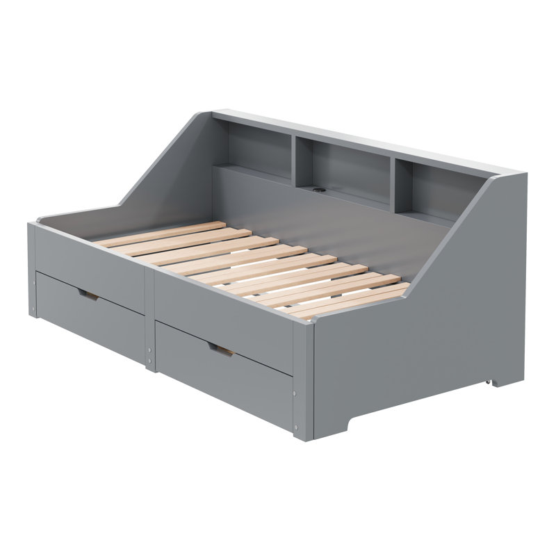 Lit de jour avec couchette Brai, Gris