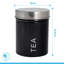 Harbour Housewares - Round Metal Kitchen Tea Coffee Sugar Canisters-217841800