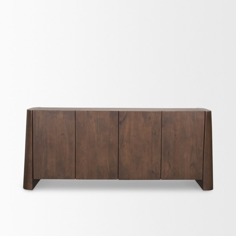Juljan Brown Wood 4-Door Sideboard