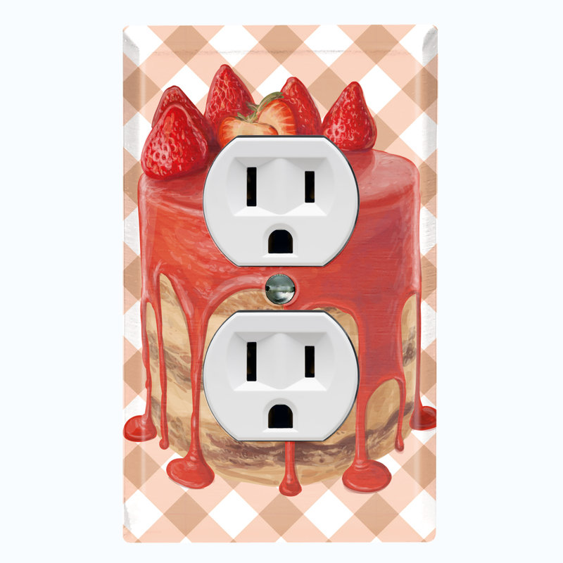 Patterned 1 - Gang Duplex Outlet Standard Wall Plate