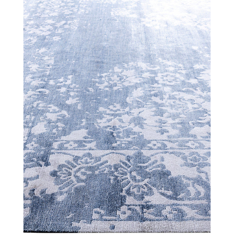 Overdyed One-of-a-Kind Rectangle 9'2" X 12'1" Hand Knotted Area Rug