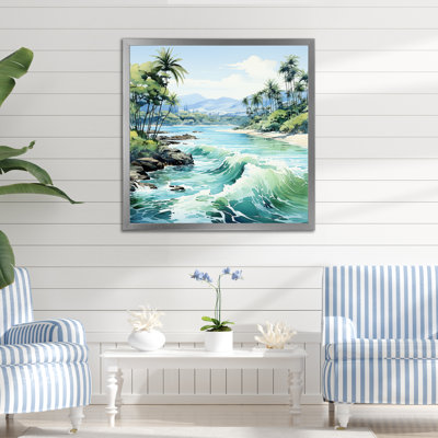 Tropical Beach Escape 3 - art mural bord de mer tropical