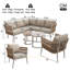 6 - Person Rope Garden Lounge Set Modular Sofa Set With Table-493934142