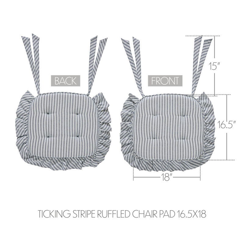 Sawyer Mill Outdoor 2.5'' Chair Pad, Blue/White