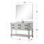 Meuble-lavabo simple.  Comptoir en marbre de Carrare, ensemble de robinet et miroir-1746714334