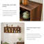 Armoire murale minimaliste rétro en bois de paulownia brun, tablette de rangement murale / de table à double usage pour la cuisine-2136642386