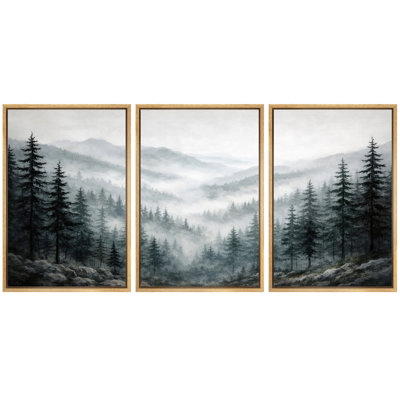 Misty Pine Mountain Landscape