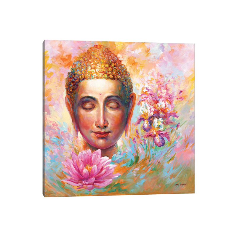 Buddha by Leon Devenice - Wrapped Canvas Painting