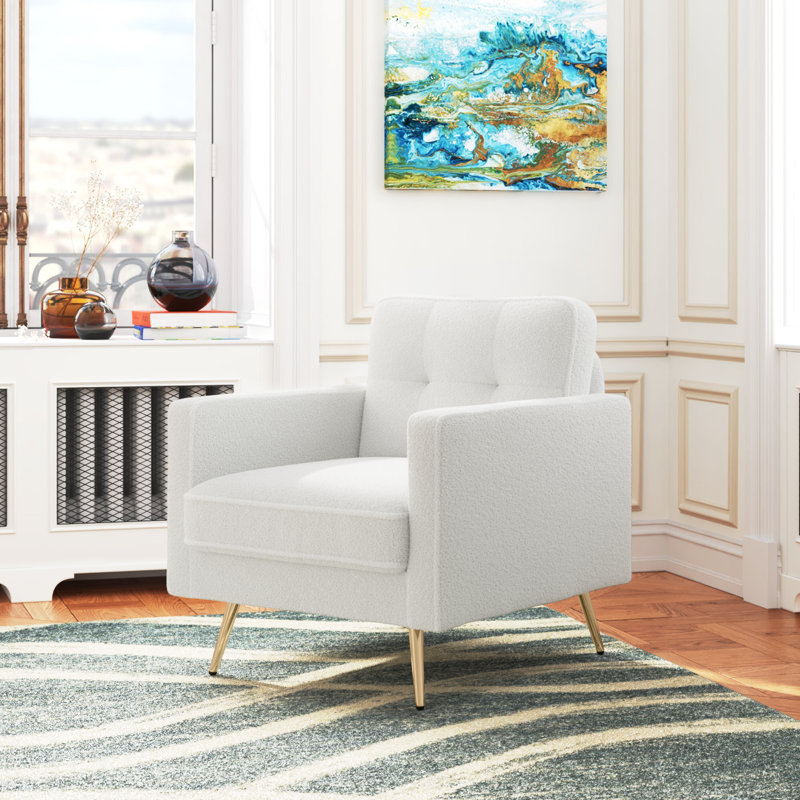 Fauteuil d'appoint Bernardston, Polyester beige